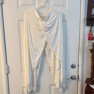 Man Li Shane NWOT faux wrap pants Buttery soft very stretchy White